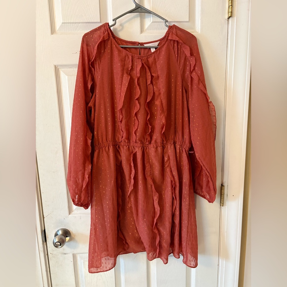 LC Lauren Conrad Dress in Rust Red